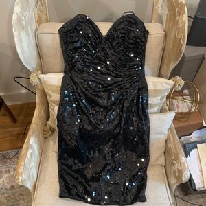Vintage strapless sequin mini dress size 6